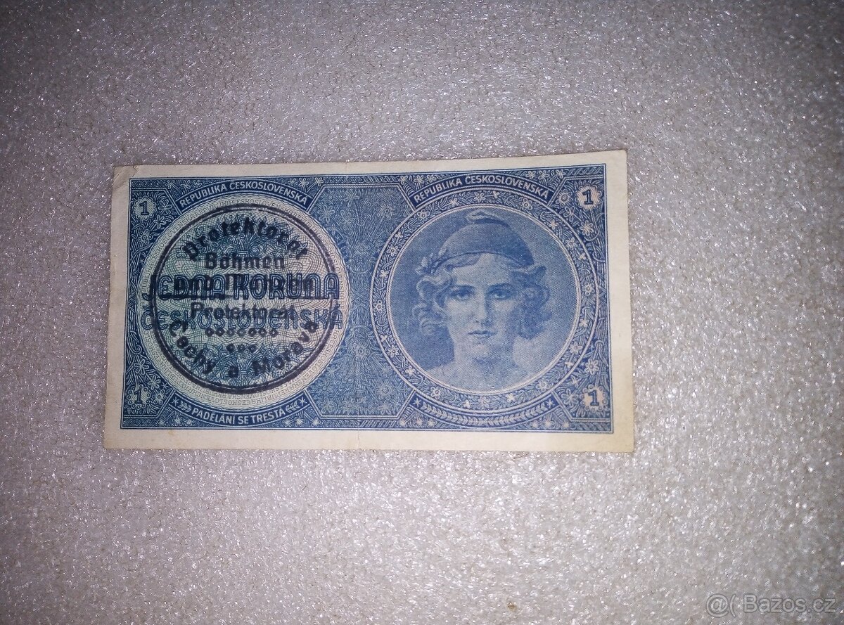 1 koruna 1940 první série - vyhledávaná, velmi pěkný stav,