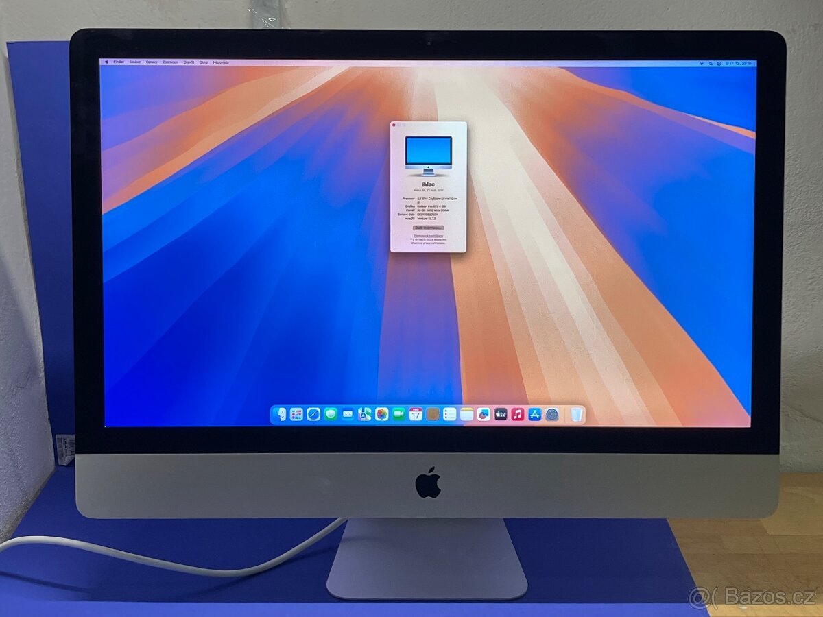 iMac 27” 5K 2017 CTO /40GB RAM/Intel i5/1TB SSD/ Záruka