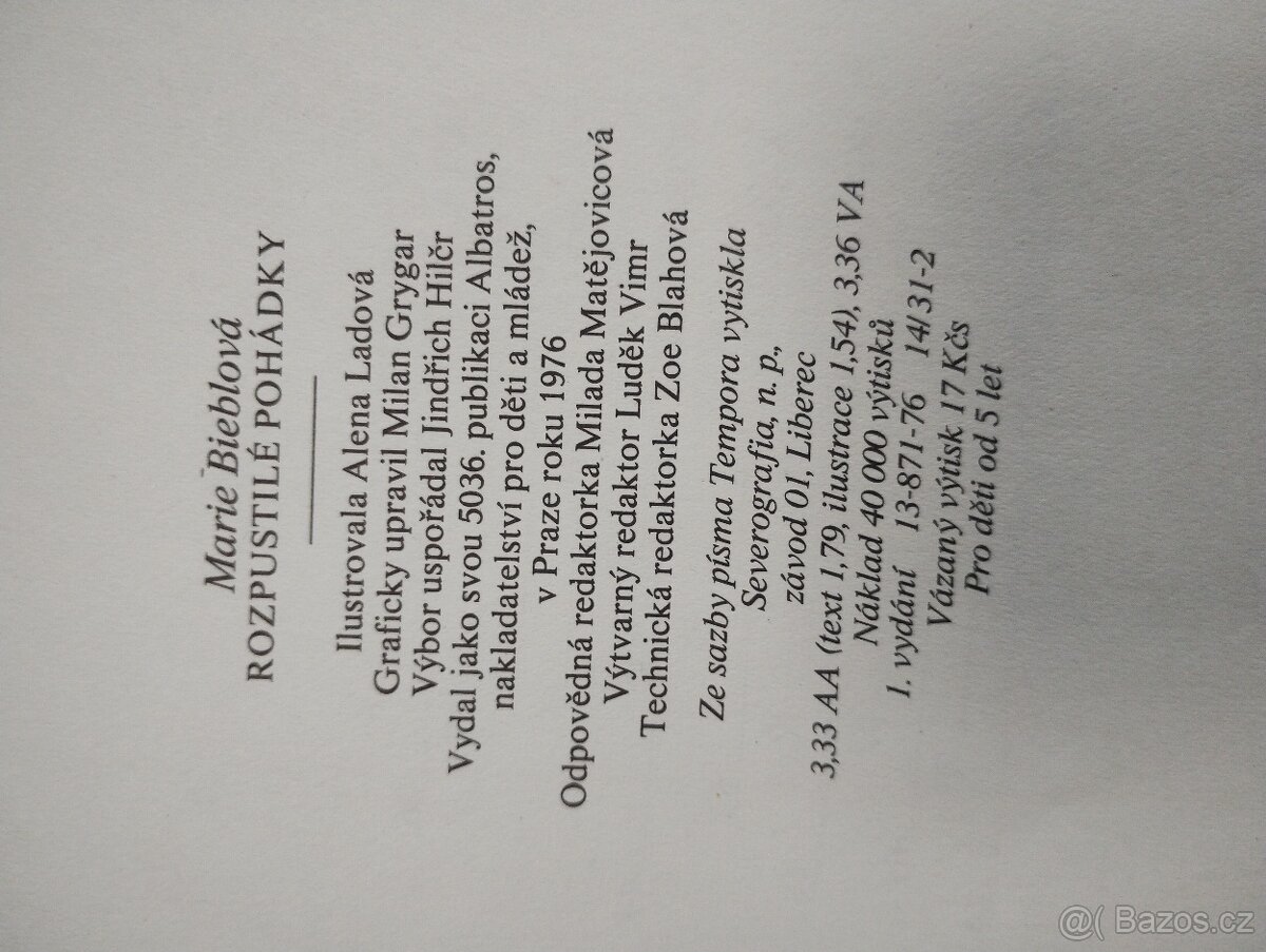 Rozpustilé pohádky, Marie Bieblová