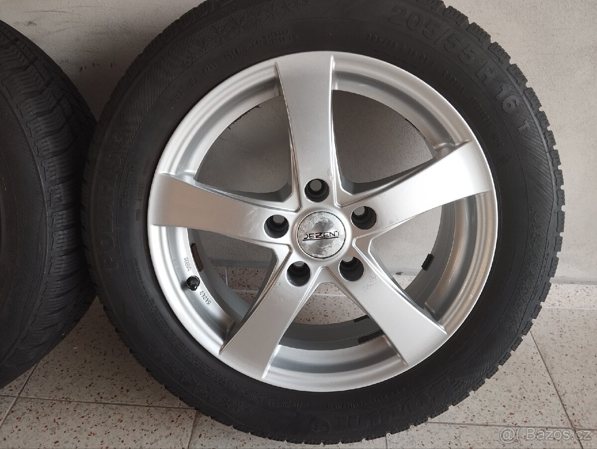 ALU Dezent 5x114,3 r16x6,5j ET 48, 205/55/26 Barum zimní