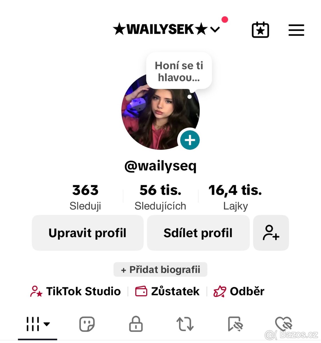TikTok účet