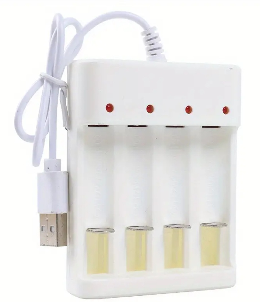 Nabíječka baterií přes USB se 4 Sloty pro AA / AAA