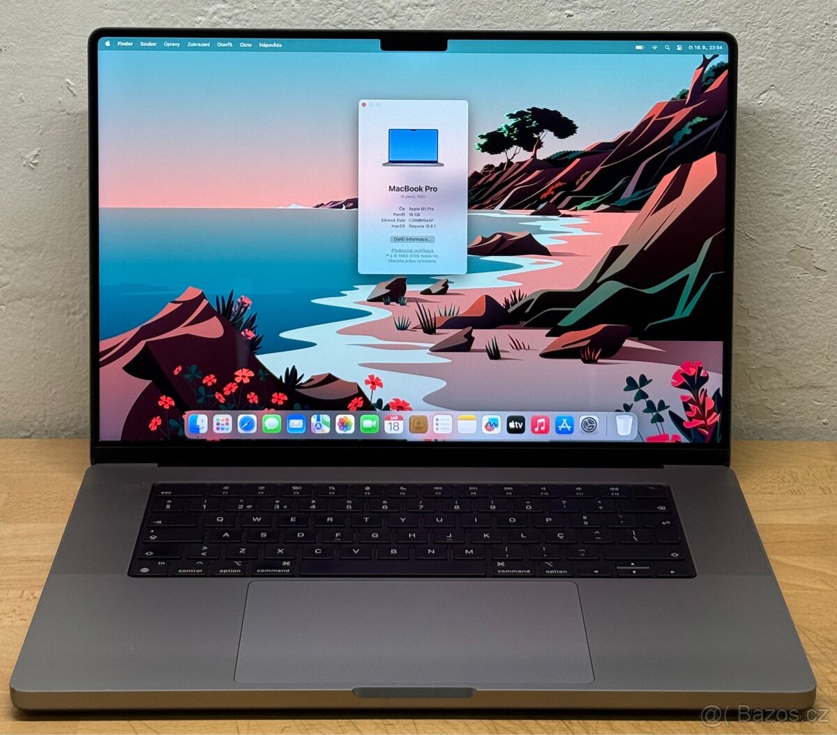 MacBook Pro 16” 2021/16GB RAM/M1 Pro/512GB SSD/Záruka