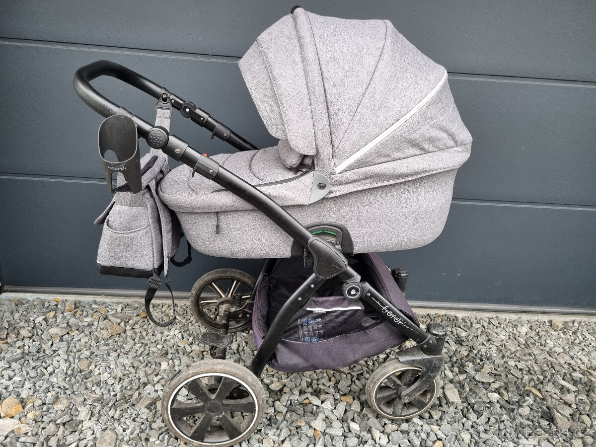 Kočárek Noordi Fjordi 3v1 s autosedačkou, dark grey (2021)