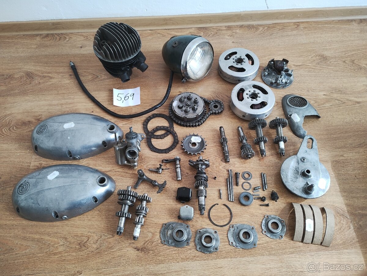 Náhradní díly na ČZ 125C a ČZ 150C a ČZ 125/351