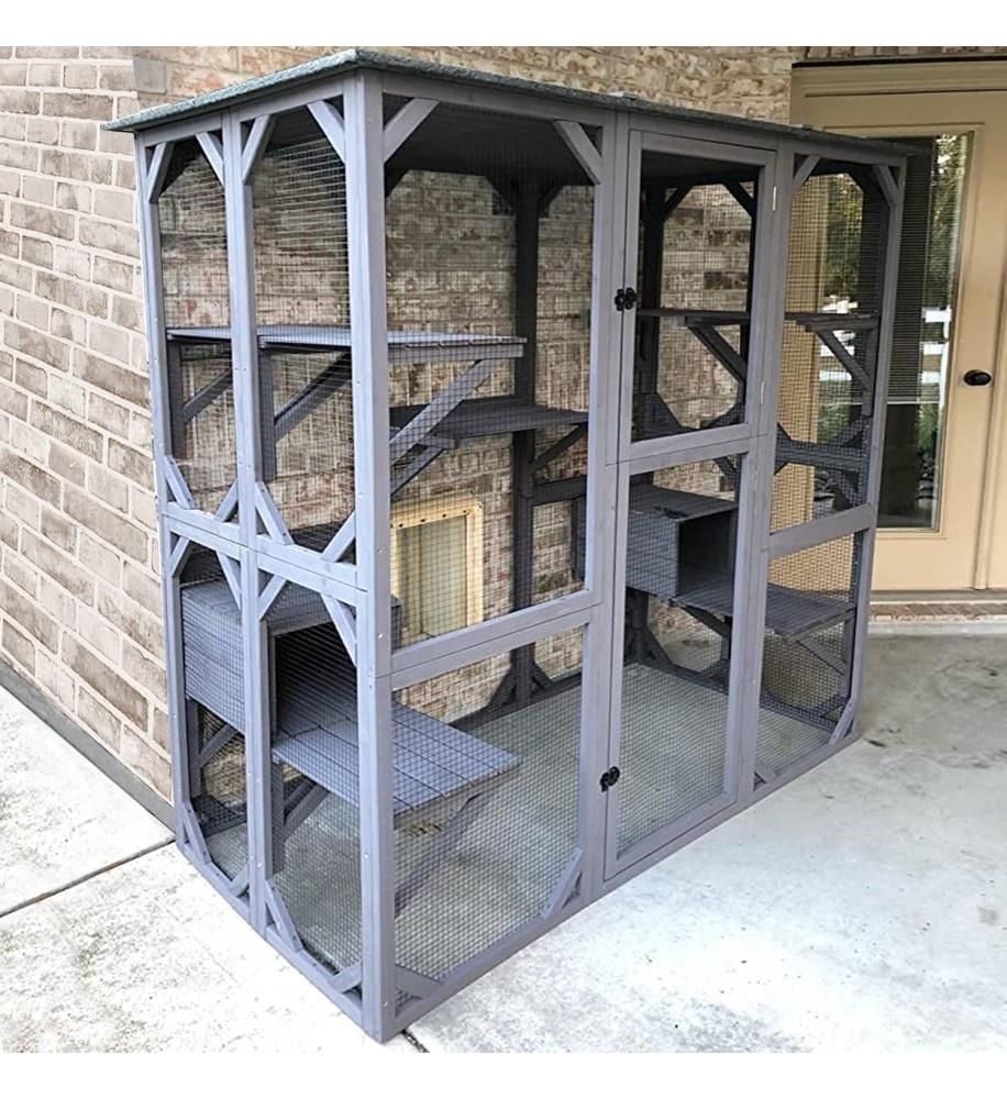 Velká voliéra, výběh, klec pro kočky a hlodavce, 180x100x180