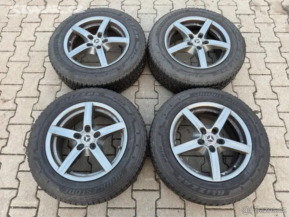 4x al kola 5x112 16 + pneu zimní 205/65 R16C