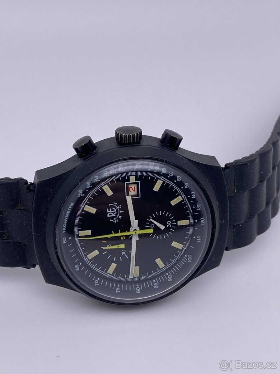 Re Watch závodní chronograph, německé staré hodinky