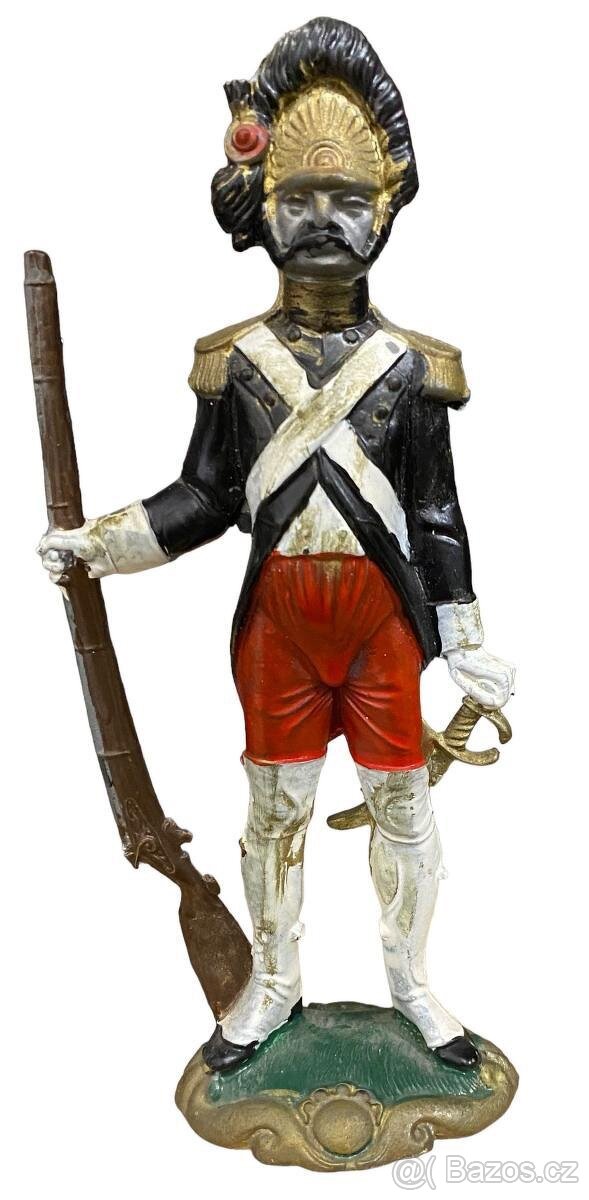 Cínový vojáček - Francie - ručně malovaný -výška 16.5cm