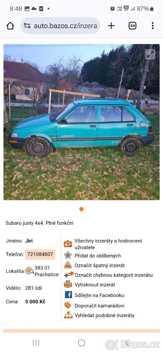 Subaru justy 1.2