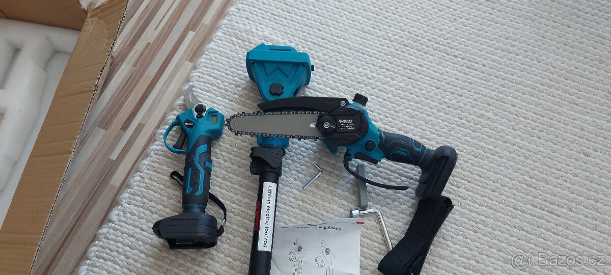 Aku 18V zahradní,nůžky,pila,teleskopická tyč 2,1m,NEW