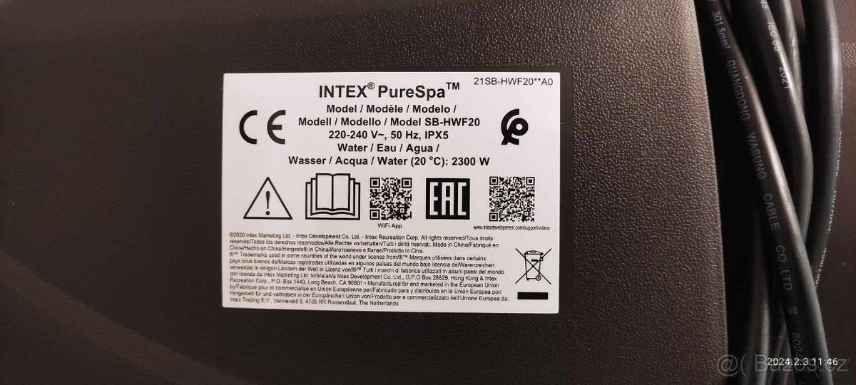 řídící jednotka Intex Pure Spa s ovládacím panelem,NOVÁ
