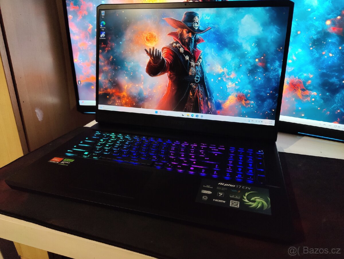 Herní notebook msi alpha 17 c7vg Ryzen 9, rtx 4070