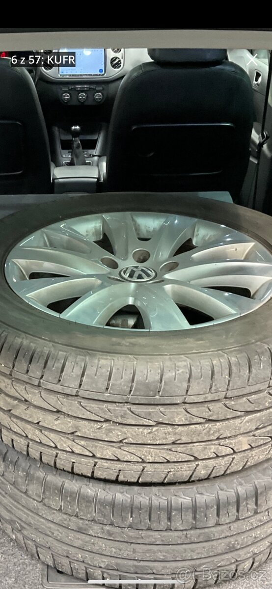 Prodám alu kola original vw tiguan r17 s pneu 235/55 R17
