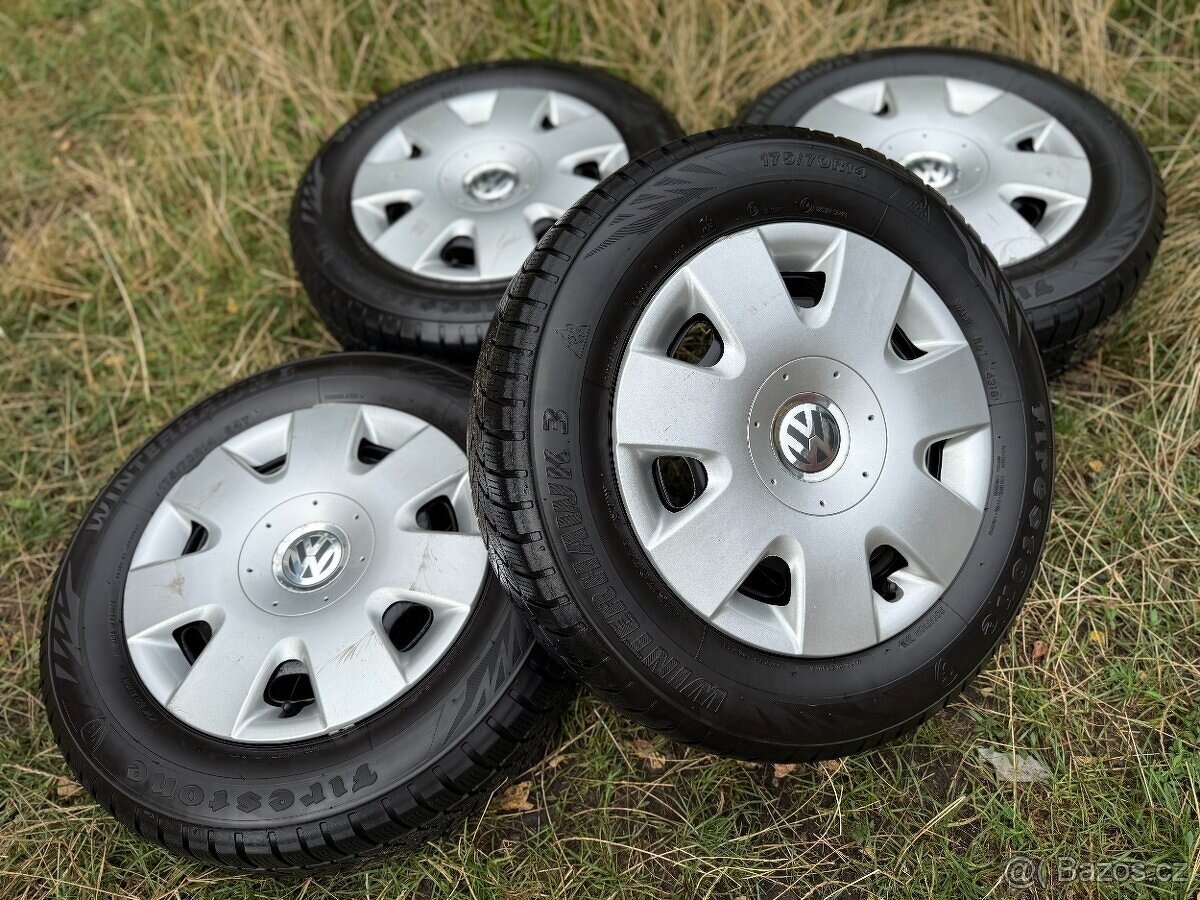 Kompletní zimní ocelová kola VW Polo - 175/70 R14 - 5x100