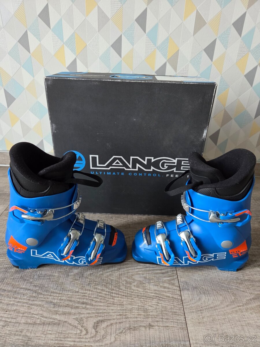 Dětské lyžáky LANGE RSJ 50 velikost stélky 19 - 19,5cm