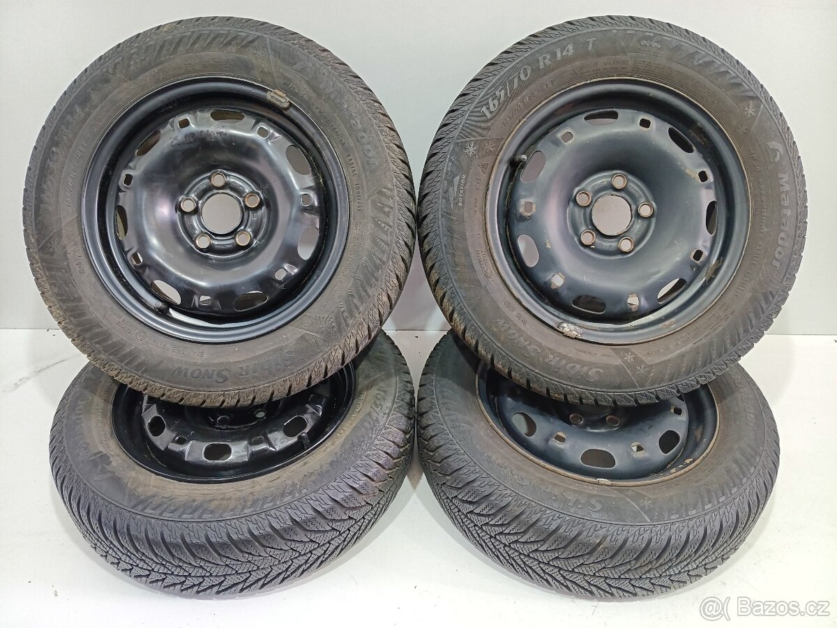 Zimní kola 5x100 R14 ET35 pneu 165/70/14