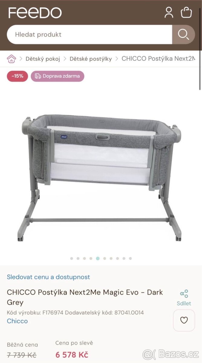 Postýlka CHICCO Next2me