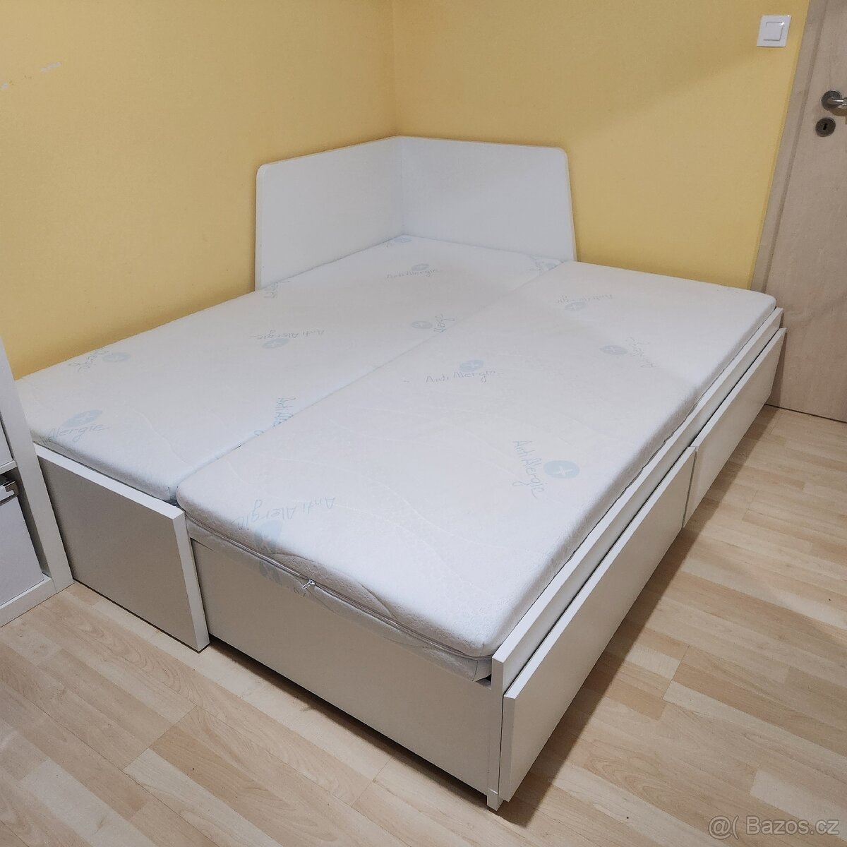 Rozkládací postel FLEKKE 80x200 + 2x matrace