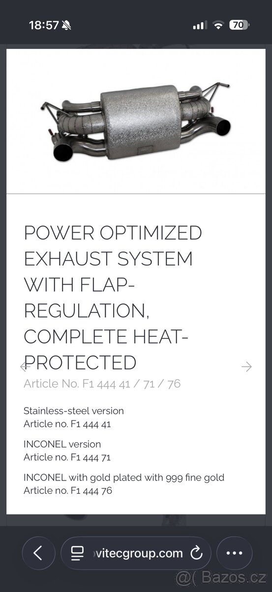 Novitec vyfuk Ferrari F8