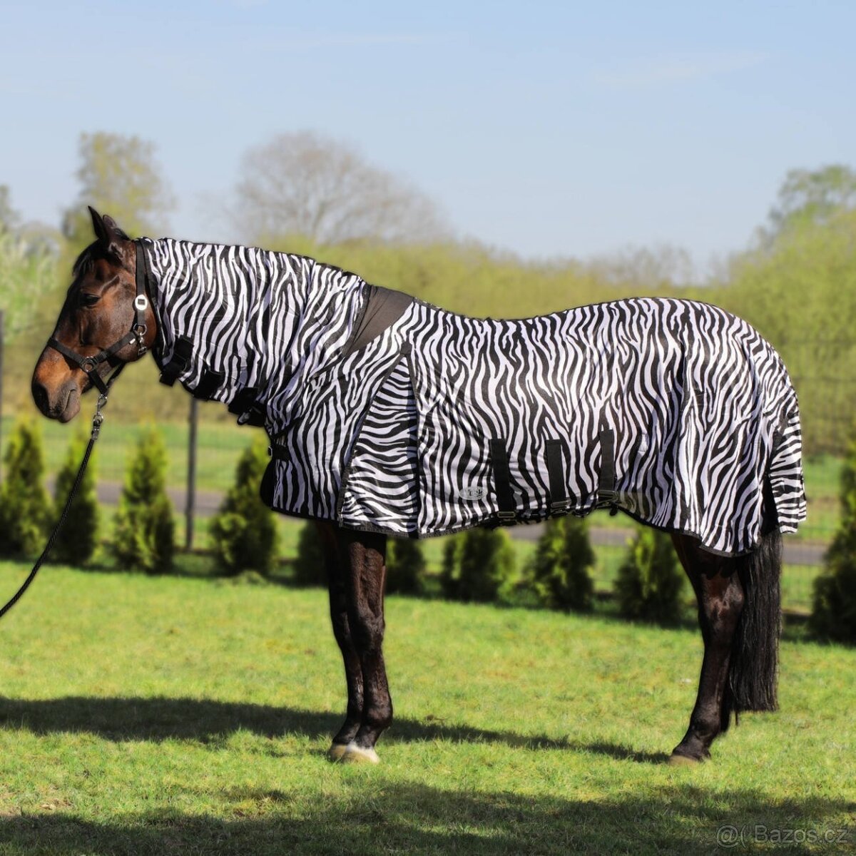 Nová síťovaná deka s krčním dílem zebra
