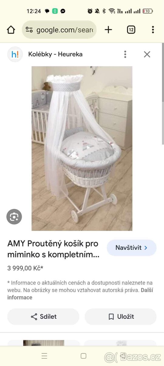 Proutěný košík pro miminko