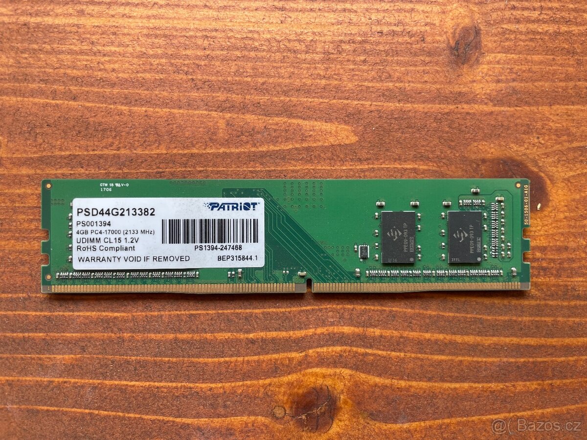 PATRIOT DDR4 4GB 2133MHz CL15 PSD44G213382