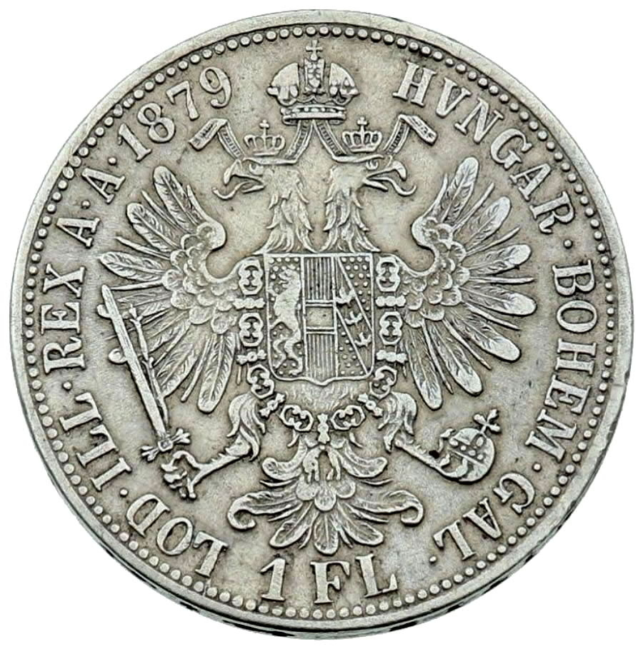Stříbrná mince r. 1879 František Josef I.