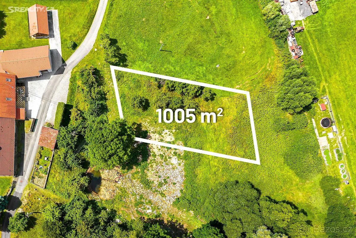Prodej stavebního pozemku 1005 m² Čkyně - Dolany
