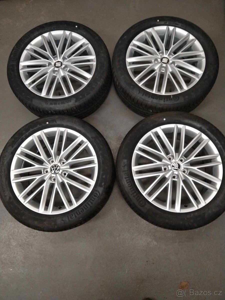 18" alu SEAT ATECA,ŠKODA,VW + letné pneu.
