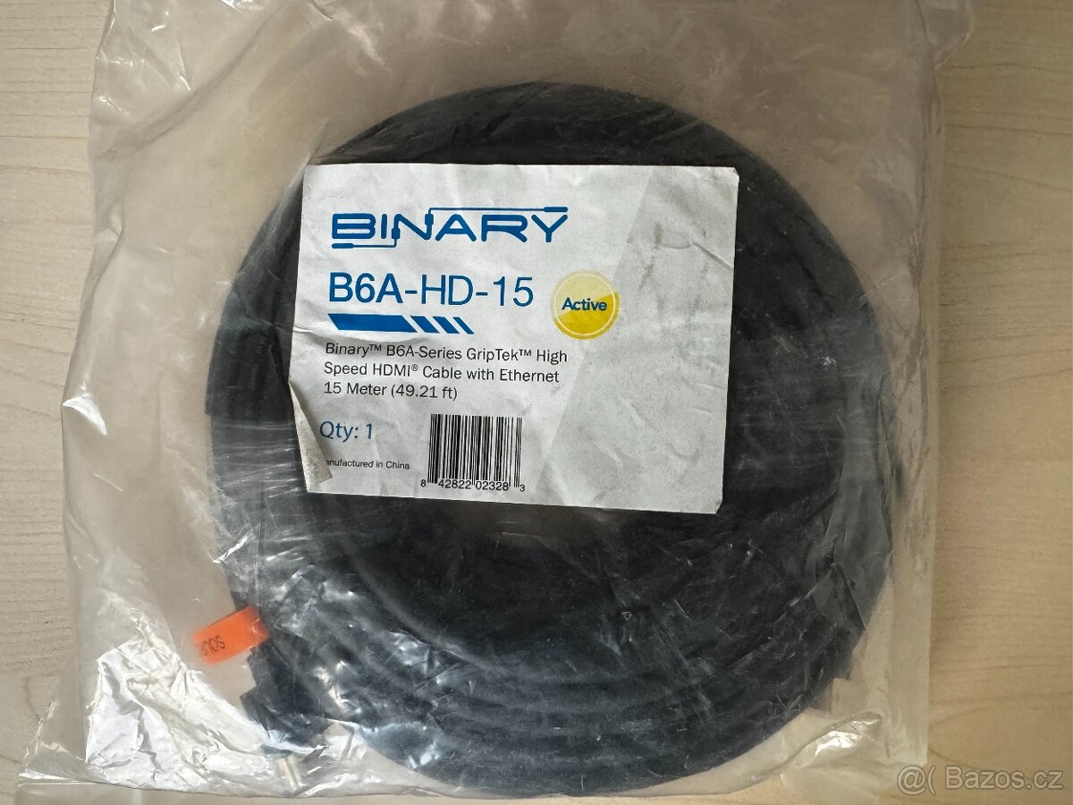 HDMI kabely Binary – 10 m a 15 m, nové