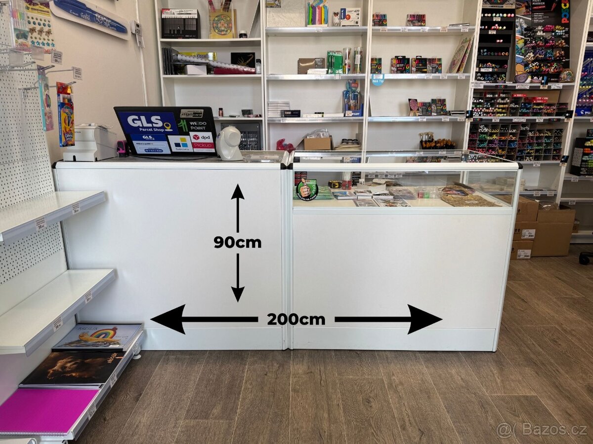 Prodejní pult bílý do obchodu