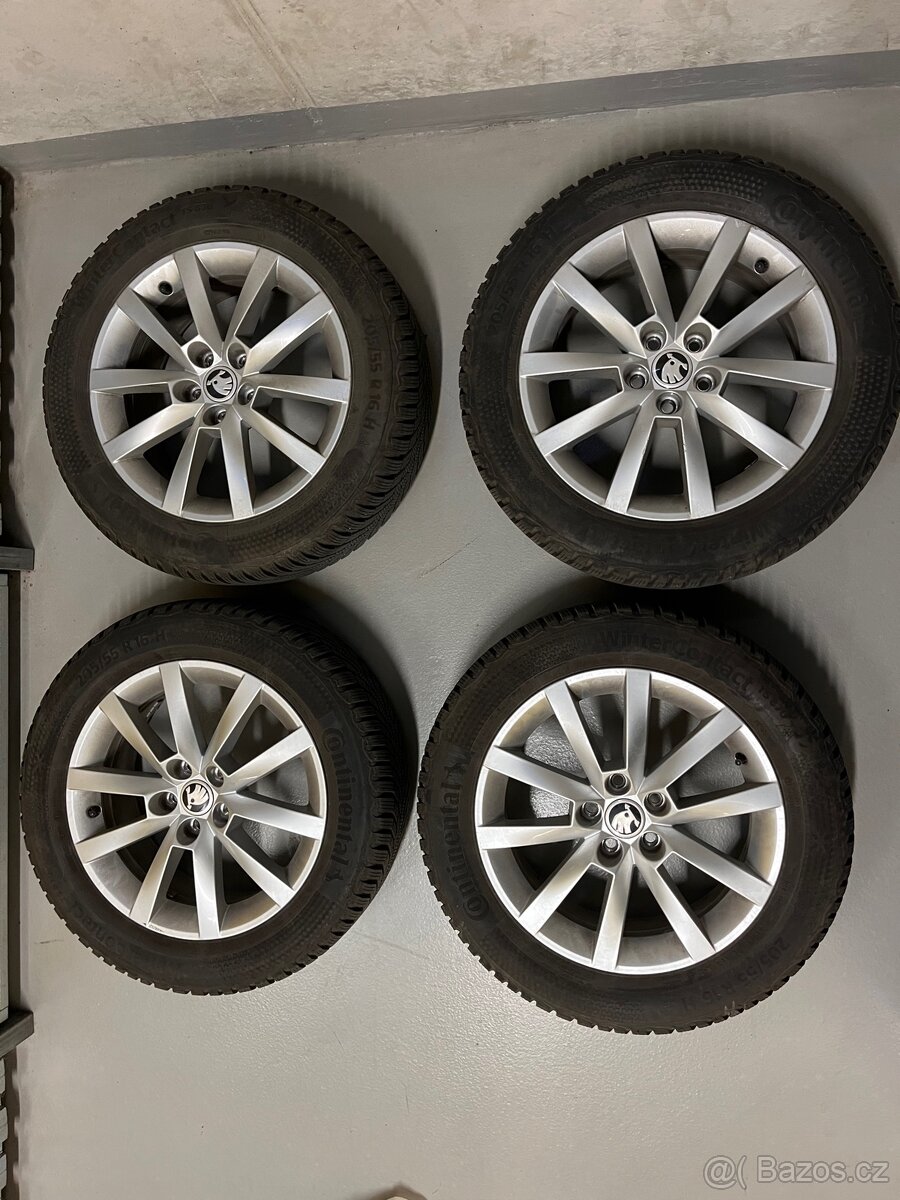 Zimní sada 4 ks ALU Škoda Scala 16" s pneu Continental