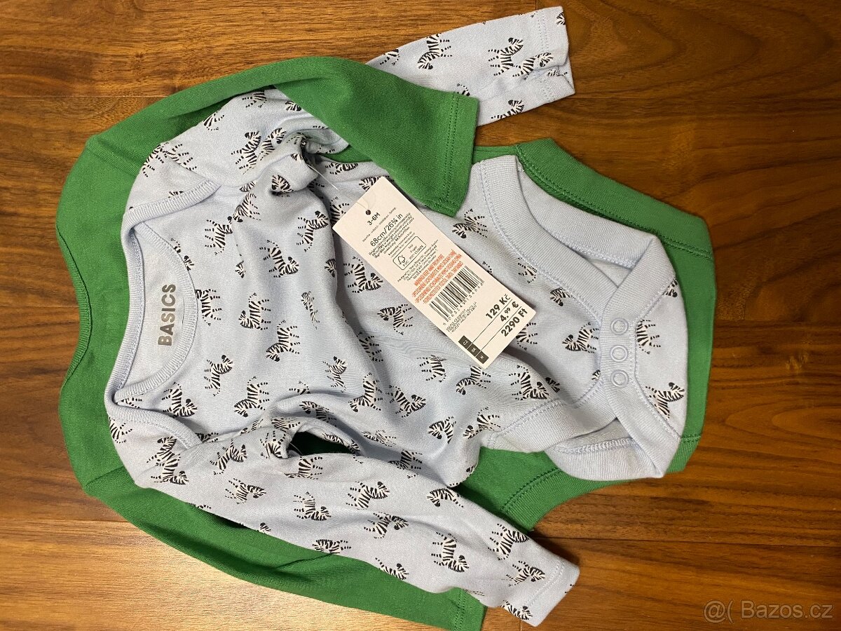 F&F Body s dlouhým rukávem, vel. 68 (3-6m)