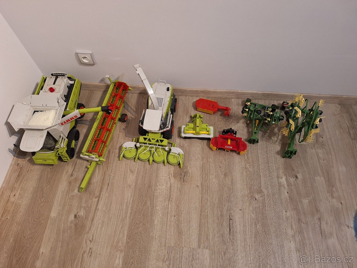 hračky bruder kombajny a sekačky
