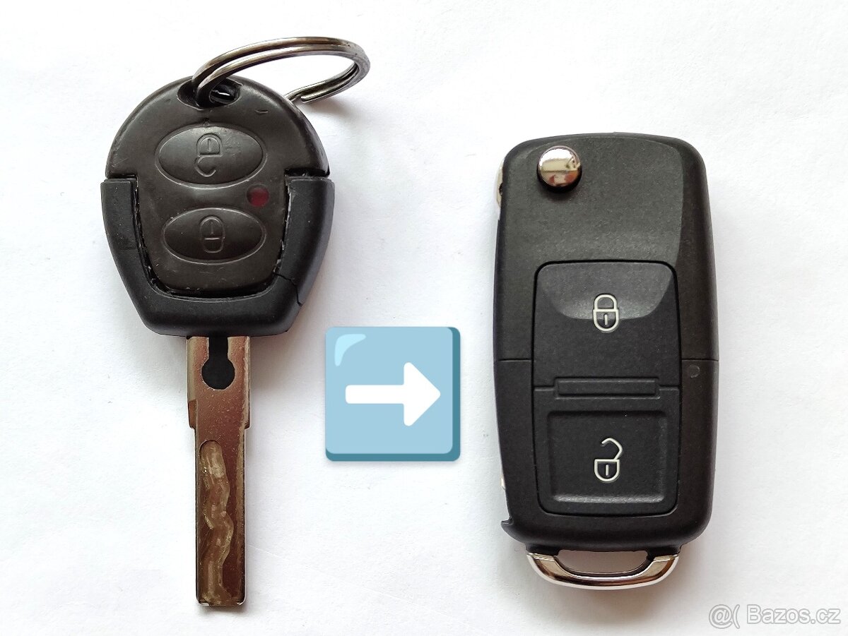 Klíč Škoda Octavia 1. Fabia 1. Vw Polo Golf Bora Seat Leon.