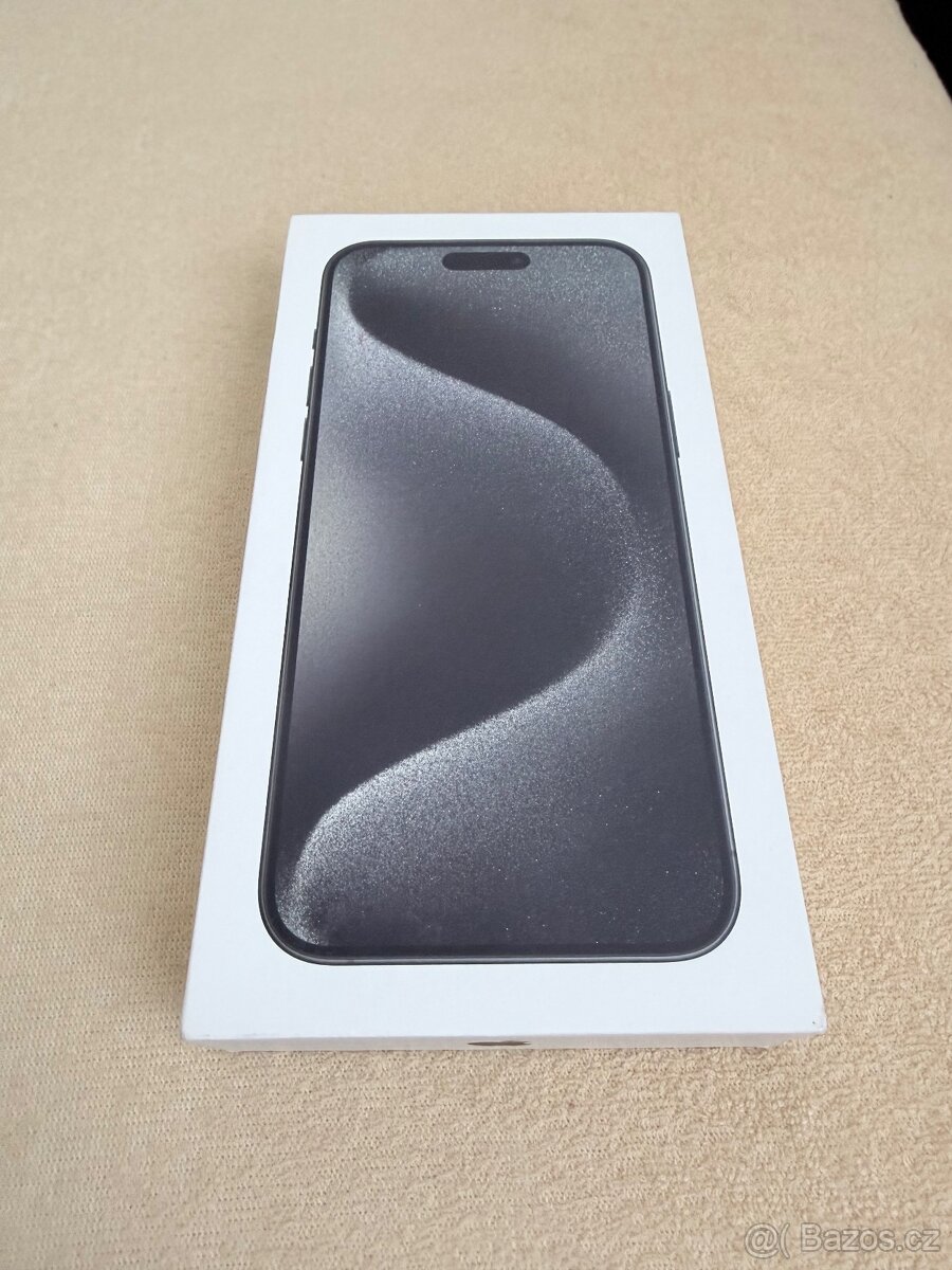 Krabička iPhone 15 pro max 256gb black titanium