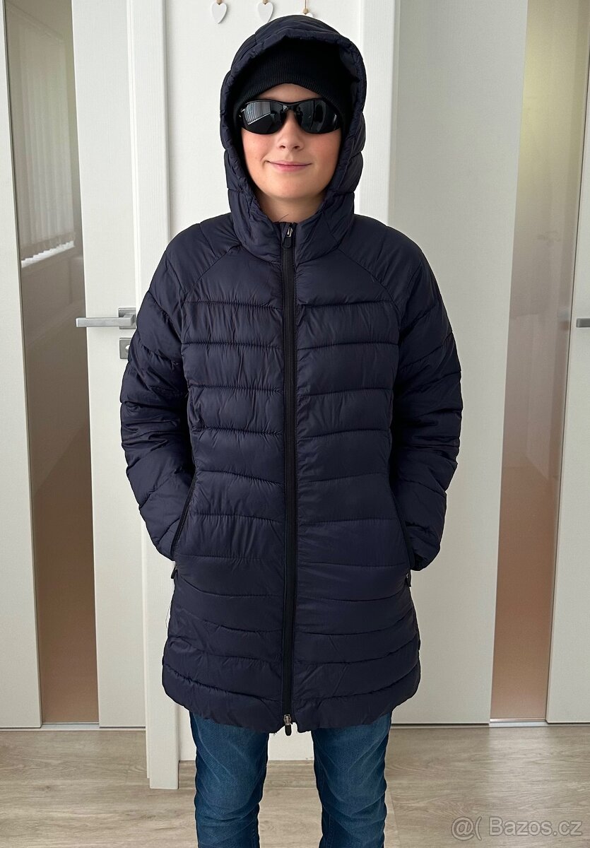 Dlouhá prošívaná bunda, kabát Zara 152