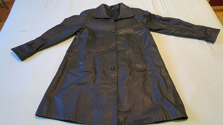 Kožený dámský kabát vel.L