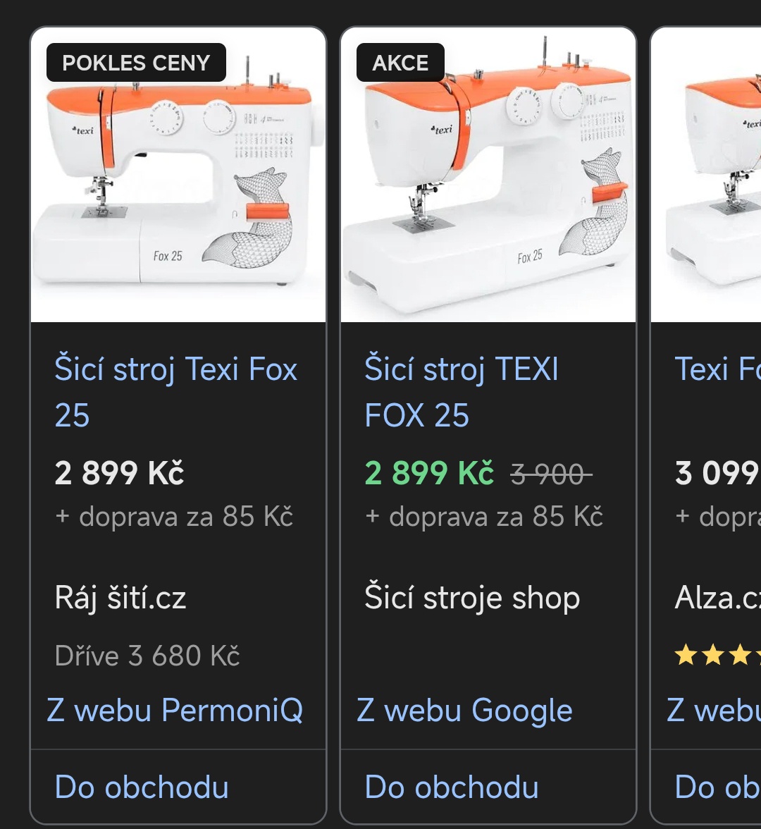 Šicí stroj Texi Fox