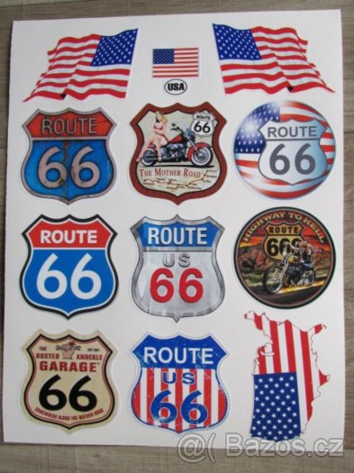 Samolepky Route 66