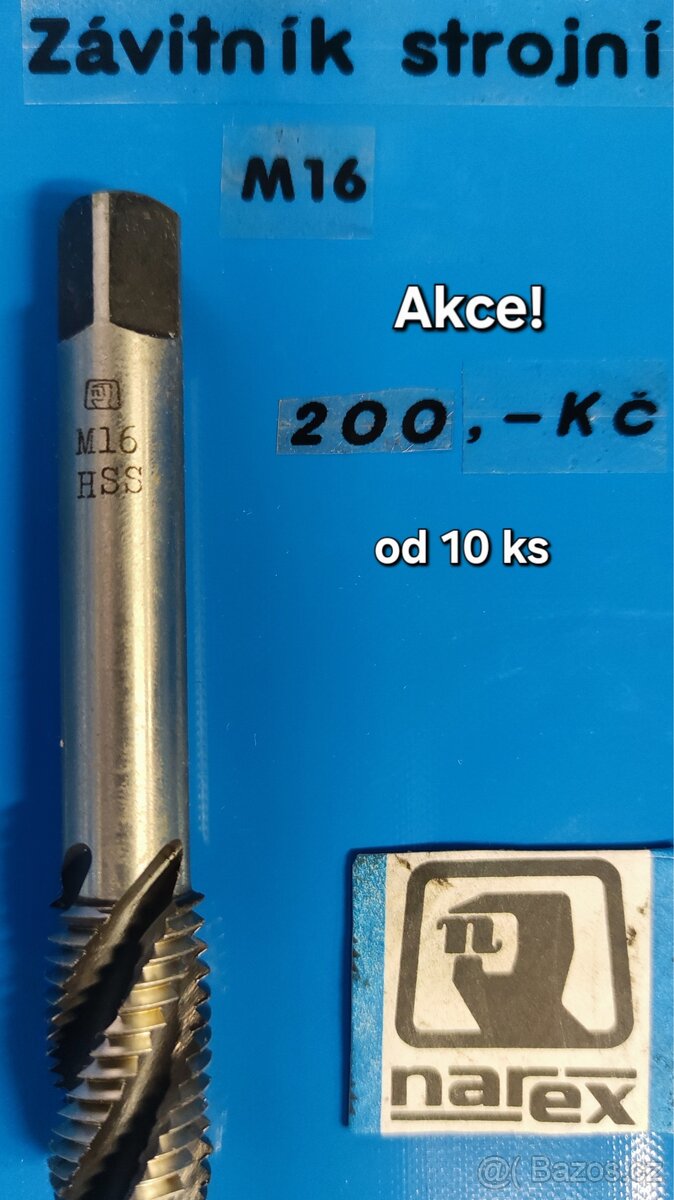 Strojní závitník M16 Narex CZ.