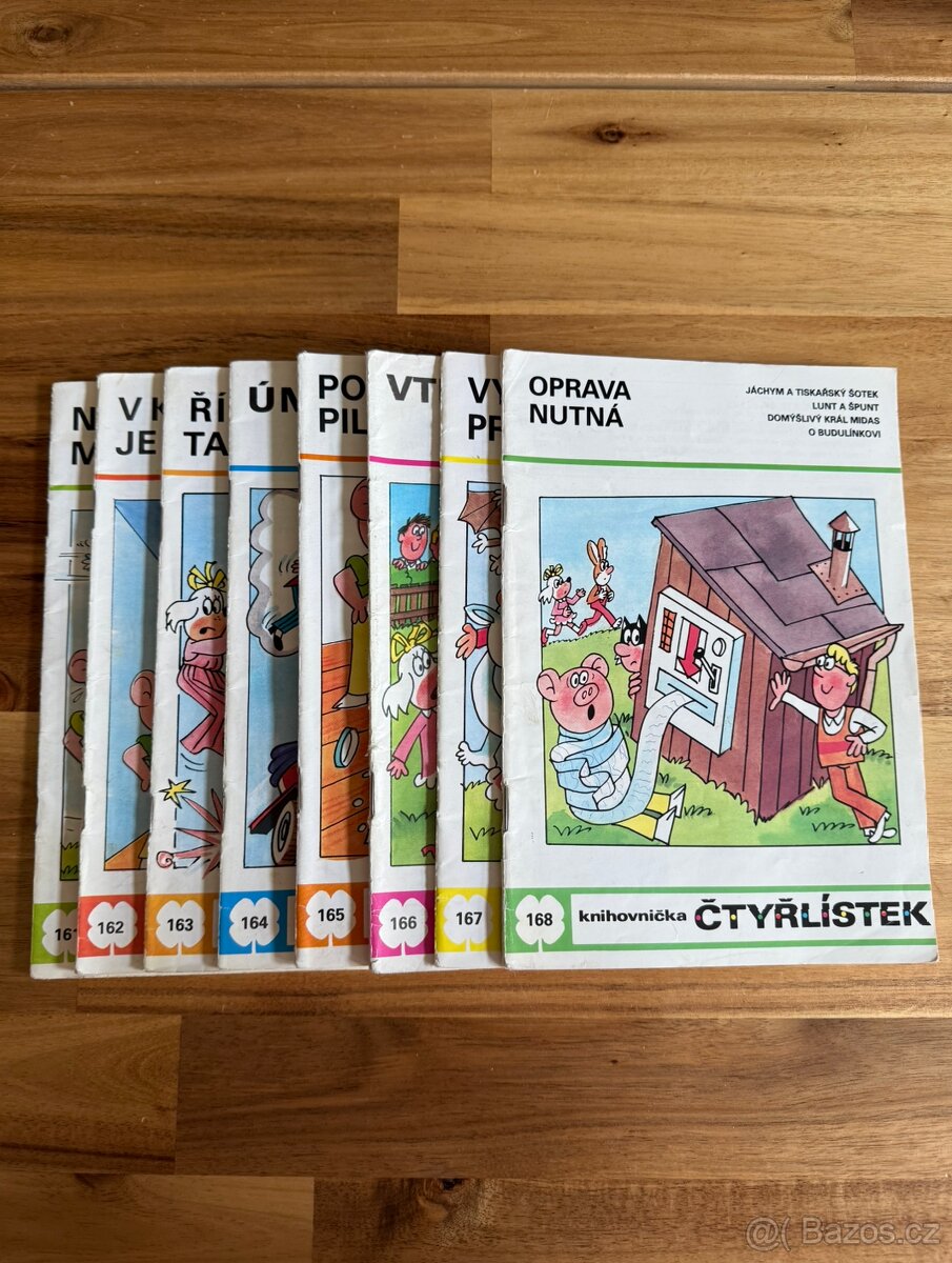 Sada Čtyřlístků 161-168 z roku 1989