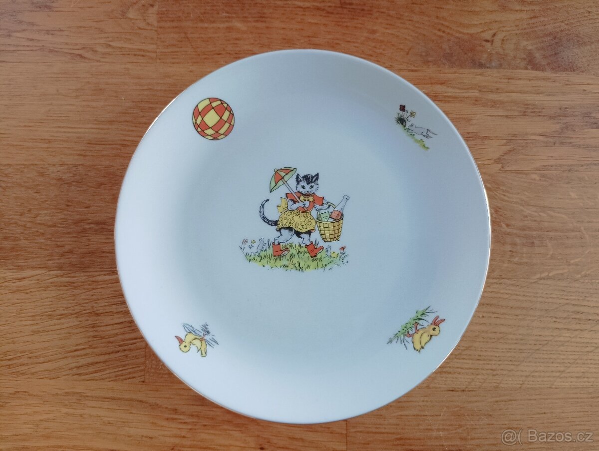 DĚTSKÝ PORCELÁNOVÝ TALÍŘ BOHEMIA NOVÁ ROLE