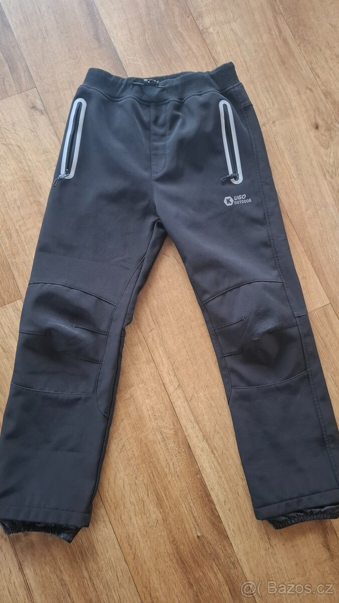Zateplene šustakové  kalhoty a softhelove kalhoty
