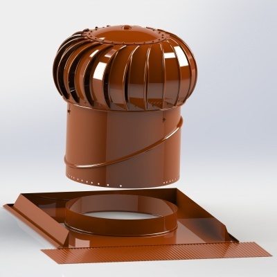 Set pro šikmou střechu s ventilační turbínou Lomanco BIB 8