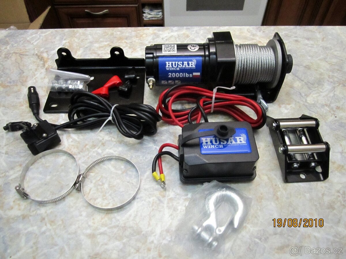12V HUSARWINCH BST 2000 Lb /907kg kabel DO