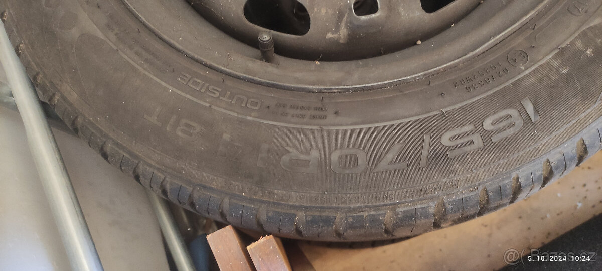 Plech disky+ letné pneu na Škoda Fabia I