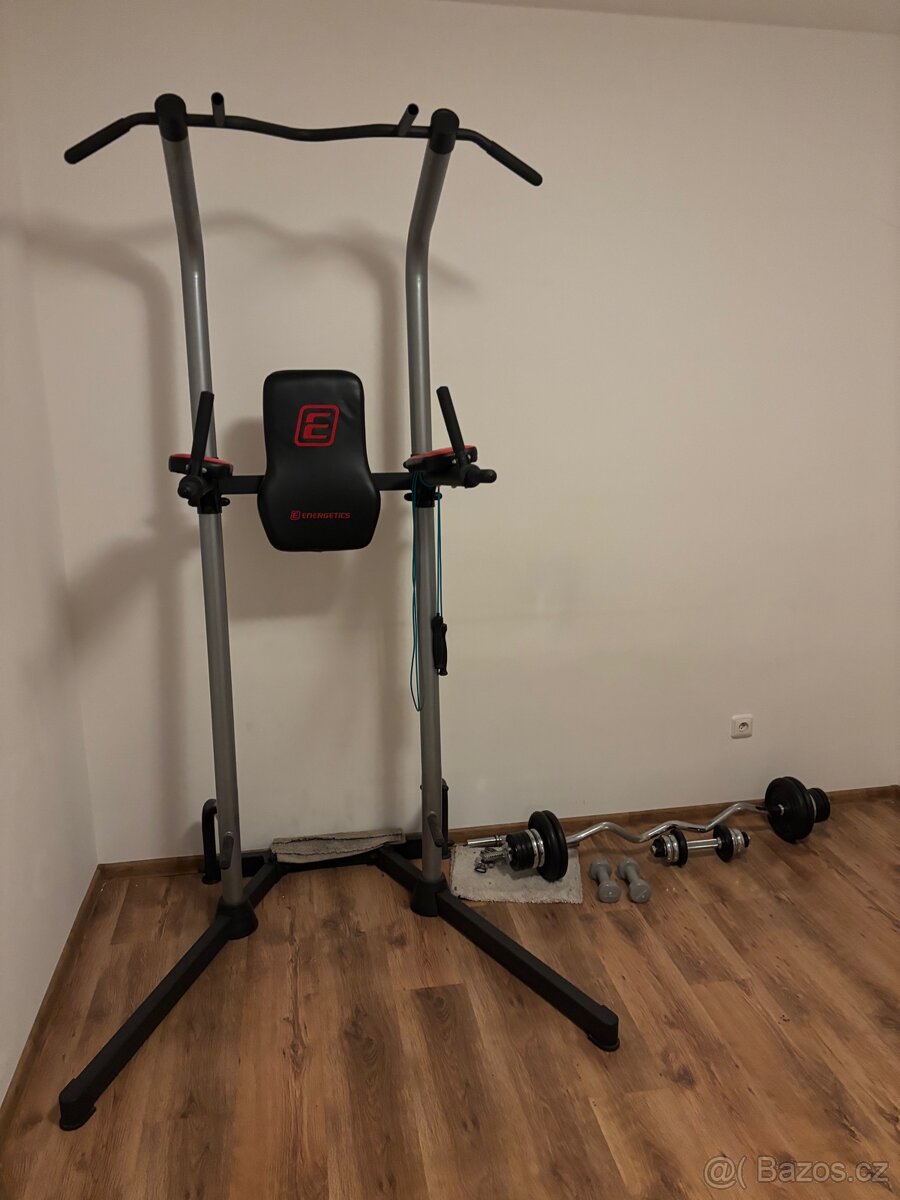 Prodam posilovací stroj + činka