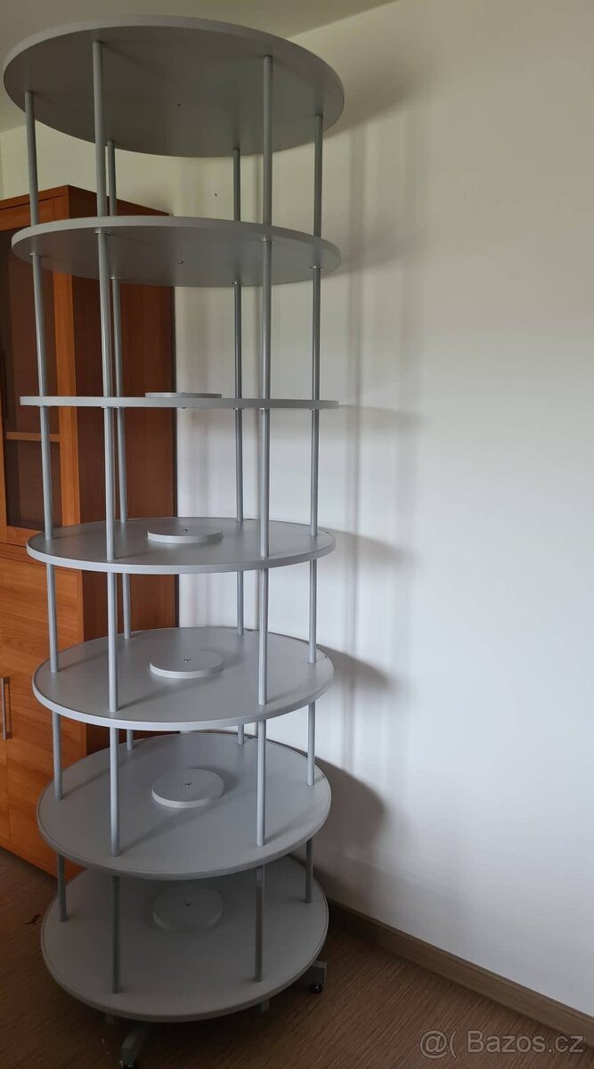 Otočný regál na šanony 6 pater